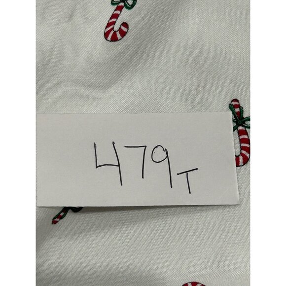 Intro Womans White Button-Up Blouse Candy Cane Print Top Size 1X - Picture 9 of 9